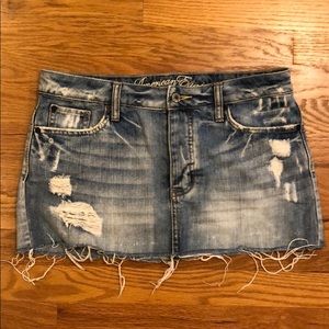 Low Rise Y2K American Eagle Mini Jean Skirt